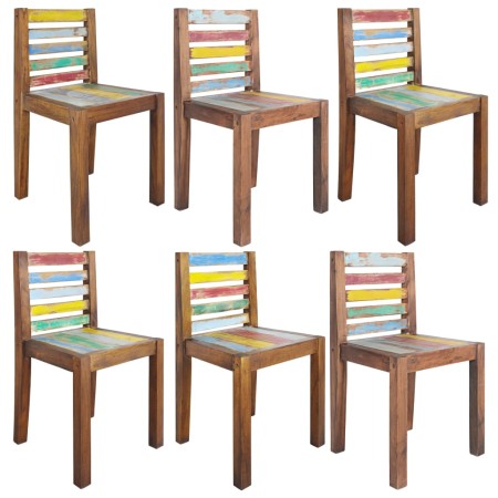 Dining chairs, 6 units, solid recycled wood by vidaXL, dining chairs - Ref: Foro24-3082891, Price: 453,04 €, Discount: %