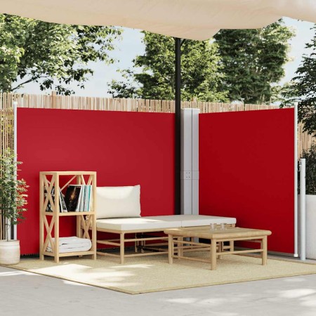 Toldo lateral retráctil rojo 140x600 cm