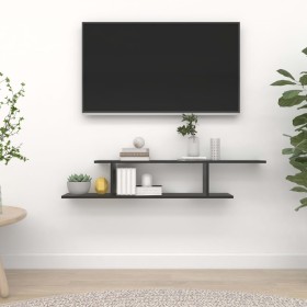 Wandregal für TV Sperrholz schwarz 125x18x23cm von vidaXL, Regale und Regale - Ref: Foro24-806990, Preis: 32,07 €, Rabatt: %