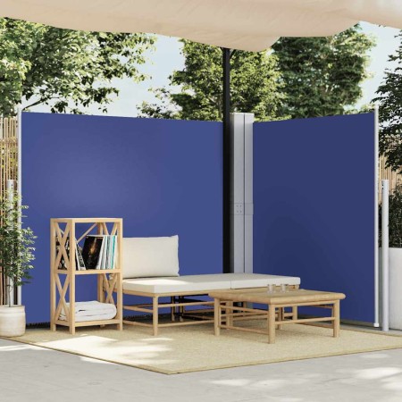 Toldo lateral retráctil azul 160x600 cm