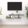 Wandregal für TV Sperrholz schwarz 125x18x23cm von vidaXL, Regale und Regale - Ref: Foro24-806990, Preis: 32,07 €, Rabatt: %