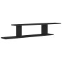 Estante de pared para TV madera contrachapada negro 125x18x23cm