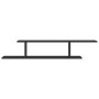 Estante de pared para TV madera contrachapada negro 125x18x23cm