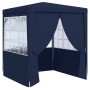 Carpa profesional para fiestas con paredes azul 90 g/m² 2x2 m