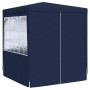 Carpa profesional para fiestas con paredes azul 90 g/m² 2x2 m