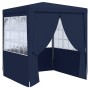 Carpa profesional de fiestas con paredes azul 90 g/m² 2,5x2,5 m