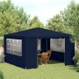 Carpa profesional para fiestas con paredes azul 90 g/m² 4x4 m