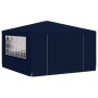 Carpa profesional para fiestas con paredes azul 90 g/m² 4x4 m