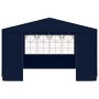 Carpa profesional para fiestas con paredes azul 90 g/m² 4x4 m