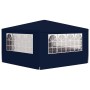 Carpa profesional para fiestas con paredes azul 90 g/m² 4x4 m