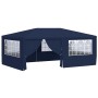 Carpa profesional para fiestas con paredes azul 90 g/m² 4x6 m