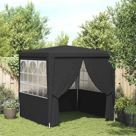 Carpa profesional fiestas con paredes gris 90 g/m² 2,5x2,5 m