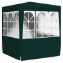 Carpa profesional fiestas con paredes verde 90 g/m² 2,5x2,5 m