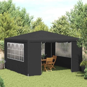 Carpa profesional para fiestas con paredes gris 90 g/m² 4x4 m