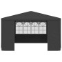 Carpa profesional para fiestas con paredes gris 90 g/m² 4x4 m