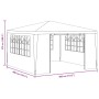 Carpa profesional para fiestas con paredes gris 90 g/m² 4x4 m