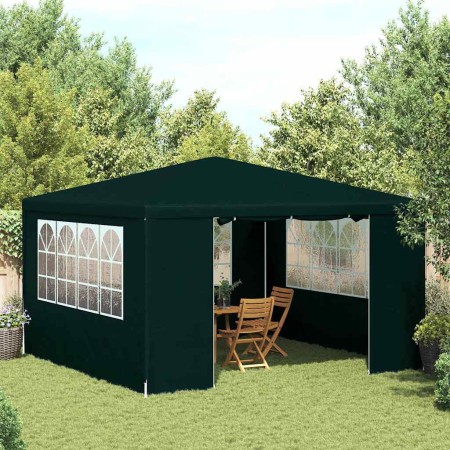 Carpa profesional para fiestas con paredes verde 90 g/m² 4x4 m