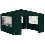 Carpa profesional para fiestas con paredes verde 90 g/m² 4x4 m