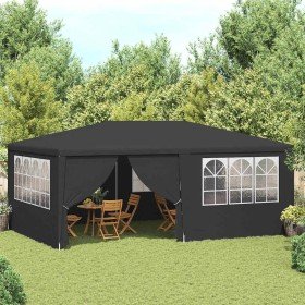 Carpa profesional para fiestas con paredes gris 90 g/m² 4x6 m