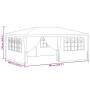 Carpa profesional para fiestas con paredes gris 90 g/m² 4x6 m