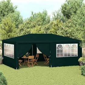 Carpa profesional para fiestas con paredes verde 90 g/m² 4x6 m