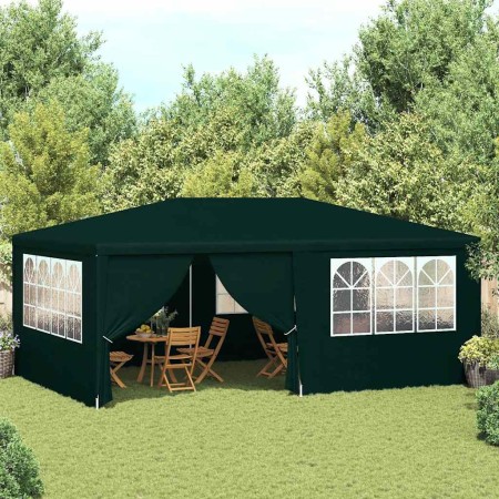 Carpa profesional para fiestas con paredes verde 90 g/m² 4x6 m