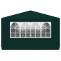 Carpa profesional para fiestas con paredes verde 90 g/m² 4x6 m