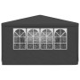 Carpa profesional para fiestas con paredes gris 90 g/m² 4x9 m