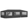 Carpa profesional para fiestas con paredes gris 90 g/m² 4x9 m