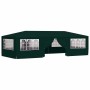 Carpa profesional para fiestas con paredes verde 90 g/m² 4x9 m