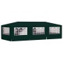 Carpa profesional para fiestas con paredes verde 90 g/m² 4x9 m