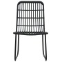 Set de mesa y sillas de jardín 3 piezas ratán sintético negro