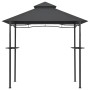 Cenador de BBQ acero antracita 240x150x255 cm