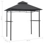 Cenador de BBQ acero antracita 240x150x255 cm