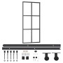 Schiebetür mit ESG-Glas- und Aluminiumbeschlägen 90x205 cm. von vidaXL, Türen - Ref: Foro24-3081947, Preis: 214,88 €, Rabatt: %