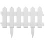 Bordes de jardín 17 unidades PP blanco 10 m