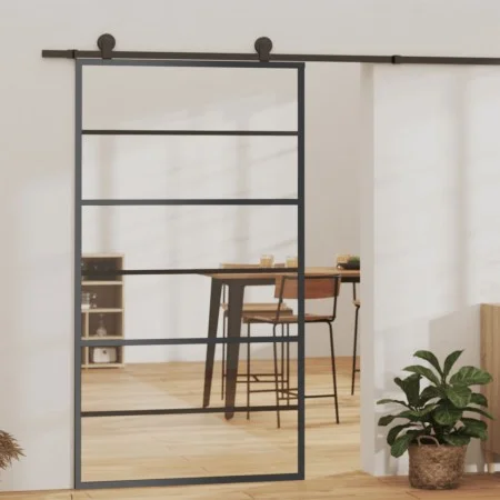 Schiebetür mit ESG-Glas und Aluminiumbeschlägen 102x205 cm von vidaXL, Türen - Ref: Foro24-3081955, Preis: 254,17 €, Rabatt: %