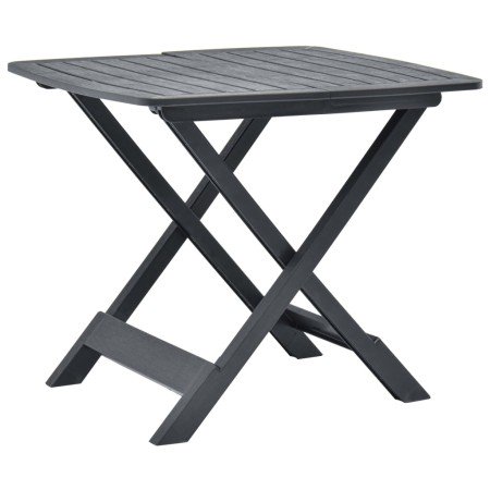 Mesa de jardín plegable de plástico gris antracita 79x72x70 cm en Mesas de jardín | Comprar online en Foro24