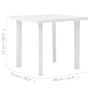 Mesa de jardín de plástico blanco 80x75x72 cm
