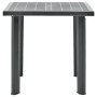 Mesa de jardín de plástico gris antracita 80x75x72 cm en Mesas de jardín | Comprar online en Foro24