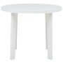 Mesa de jardín de plástico blanco 89 cm