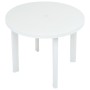 Mesa de jardín de plástico blanco 89 cm en Mesas de jardín | Comprar online en Foro24