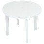 Mesa de jardín de plástico blanco 89 cm