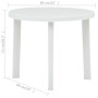 Mesa de jardín de plástico blanco 89 cm