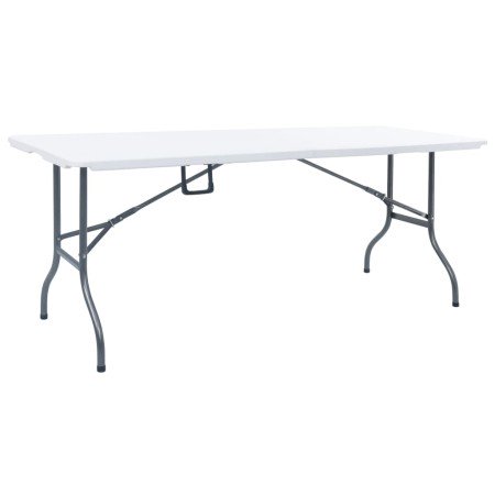 Mesa de jardín plegable HDPE blanco 180x72x72 cm en Mesas de jardín | Comprar online en Foro24