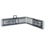 Bancos de jardín plegables 2 unidades 180 cm HDE blanco
