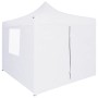Carpa plegable profesional con 4 paredes acero blanco 3x3 m en Carpas y cenadores | Comprar online en Foro24