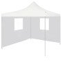 Carpa plegable profesional con 2 paredes acero blanco 3x3 m en Carpas y cenadores | Comprar online en Foro24