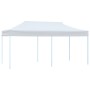 Carpa de fiestas plegable paredes laterales acero blanco 3x6 m