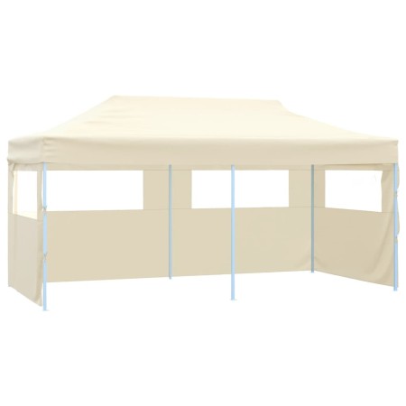 Carpa plegable profesional con 4 paredes acero color crema 3x6m